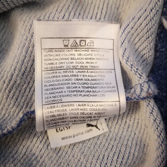 Puma Youth's Size Large (14-16) Royal Blue Terry Lined Straight Fit Hoodie - Picture 9 of 12